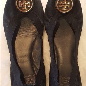 Navy Blue Size 7 Tory and Burch ballet type shoes